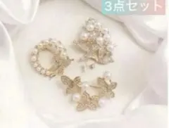 ブローチ　3点セット　かわいい　入学式 結婚式　花柄　飾り　卒業式
