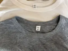 ソフトシアークルーネックT グレー　ナチュラル2点