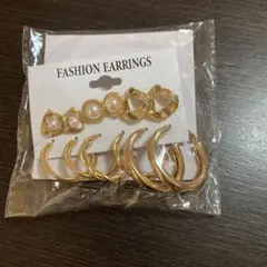 【新品・未使用品】ピアス6組　セット　ゴールド