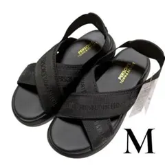 新品 タグ付き 23.5cm クロスストラップ ブラック サンダル レディース