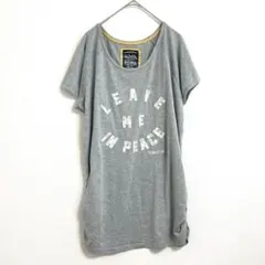 Von Dutch　平成ギャル　グレー　英字　レース　刺繍ロゴ　Tシャツ　Mのサムネイル