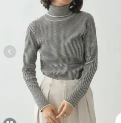 バイパチリブタートルネックニットプルオーバー