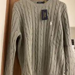 希少　Polo Ralph Lauren グレー ケーブルニットセーター S