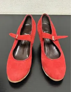 ガジャルドgallardo 赤スウェードフラメンコシューズサイズ5 1/2