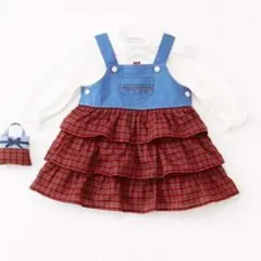 【美品】familiar　ファミリア　フリルワンピース　サイズ80