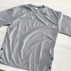 メンズ 半袖tシャツ　グレー　五分袖 ゆったり　おしゃれ