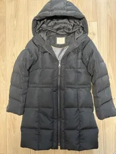セールZARA 黒 フード付きダウンコート 140
