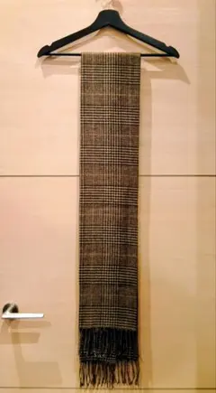 未使用 チェック柄ブラウンマフラー　UNIQLO　HEATTECH