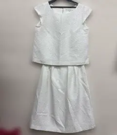 UNTITLED フラワー刺繍 セットアップ ホワイト Mサイズ