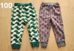 【2着セット】マーキーズ　総柄スウェットパンツ　100　②