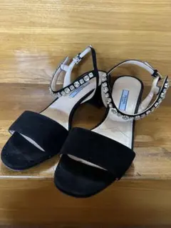 プラダ　ビジューストラップサンダル　サイズ36.5