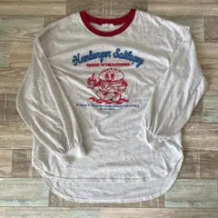ESTACOT ハンバーガー グラフィック 長袖Tシャツ カットソー