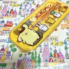 平成レトロ サンリオ ポムポムプリン トリオセット カトラリー 箸 お弁当用品