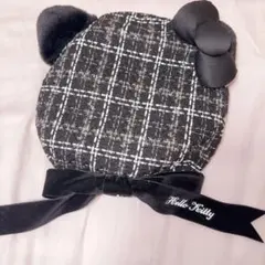 キティちゃん　ベレー帽 ブラック USJ