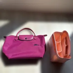 ロンシャン　Sサイズ　Longchampピンク ナイロン ハンドバッグ