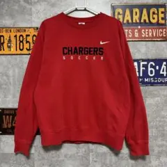 や*ん様 NIKE CHARGERS サッカー スウェット トレーナー レッド