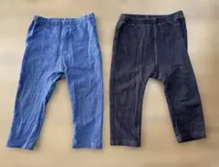 ユニクロ　レギンス　デニムライク　10分丈　2点セット