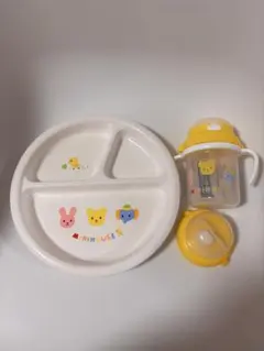 ミキハウス　食事プレート/トレーニングマグ・ストローマグ