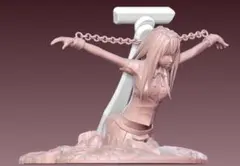 3Dプリント造形 髭剃りを背負う少女 ダークファンタジー風フィギュア 3Dプリント造形 髭剃りを背負う少女 ダークファンタジー風フィギュア