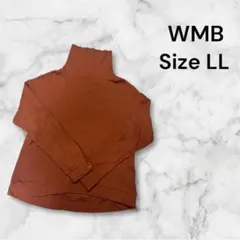 ダブルエムジー リブタートルカットソー（L）こっくりブラウン 秋冬インナー