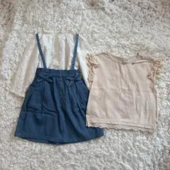 子供服上下セット　プティマイン 90 まとめ売り　ブラウス