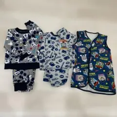 ミッキーマウス トーマス フリースパジャマセット 110cm