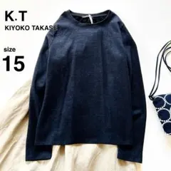 美品✽K.T KIYOKO TAKASE 大きいサイズ 15 トップス 黒 紺