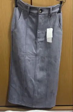 タイトスカート ブルー スウェード