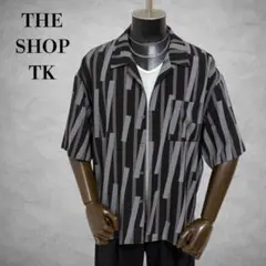 THE SHOP TK 総柄シャツ　オープンカラーシャツ　半袖シャツのサムネイル