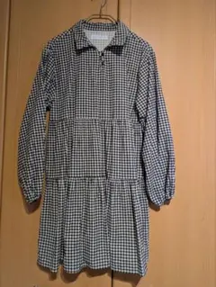 ZARA チェック柄 長袖 ワンピース 13-14歳