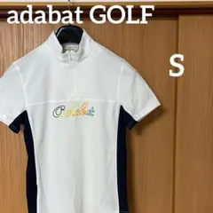 adabat アダバット　ゴルフ　ポロシャツ　モックネック　レディース　S 白のサムネイル