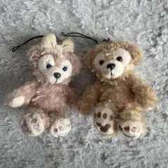 ［ディズニー］ダッフィー&シェリーメイ　ぬいぐるみキーホルダー