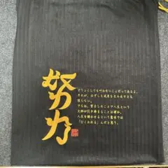 野球 巾着袋 努力 刺繍入り ブラック