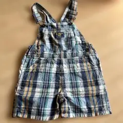 OshKosh B'gosh チェック柄オーバーオール 100cm 男女兼用