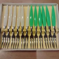 昭和レトロ Little Forks フルーツフォーク　姫フォーク　12本セット
