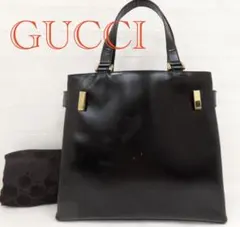GUCCI インターロッキングエナメルパテントレザー 2way ショルダー