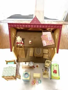 まとめ売りシルバニアファミリー おうち＋家具＋人形セット+キッチン洗濯セットなど