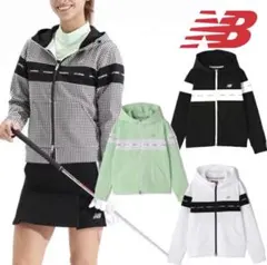 新品　ニューバランスゴルフ レディース フルジップ フーディー 千鳥柄　L