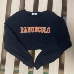WEGO RANUNCULO クロップドスウェット S 黒