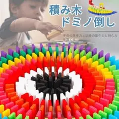 ドミノ倒し 天然木製 知育玩具 12カラー 120枚 木製 誕生日 プレゼントのサムネイル