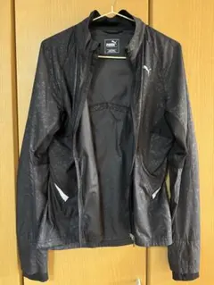 Puma ブラック ジップアップ ウィンドブレーカー