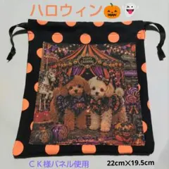 ハロウィン柄ハンドメイド巾着袋