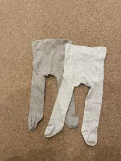 H&M ベビータイツ 2点セット ベージュ/ライトベージュサイズ50