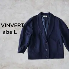 VINVERT　ジャケット　ネイビー　カジュアル　ボタン　オフィス　秋冬コーデのサムネイル