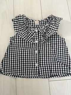 プティマイン ギンガムチェックブラウス トップス 90cm