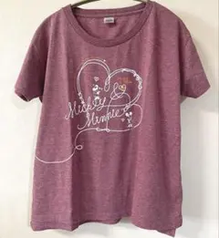 Disney ミッキー＆ミニー Tシャツ 半袖 杢ボルドーカラーのサムネイル