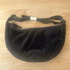 ユニクロ　コーデュロイ ショルダーバッグ　黒