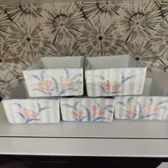 有田焼吉峰作　 花柄陶器皿 5個セット