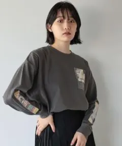 PAGEBOY 長袖 カットソー ロンT チャコールグレー