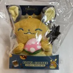 韓国EDIYACOFFEEポケモンコラボぬいぐるみキーホルダーデデンネ